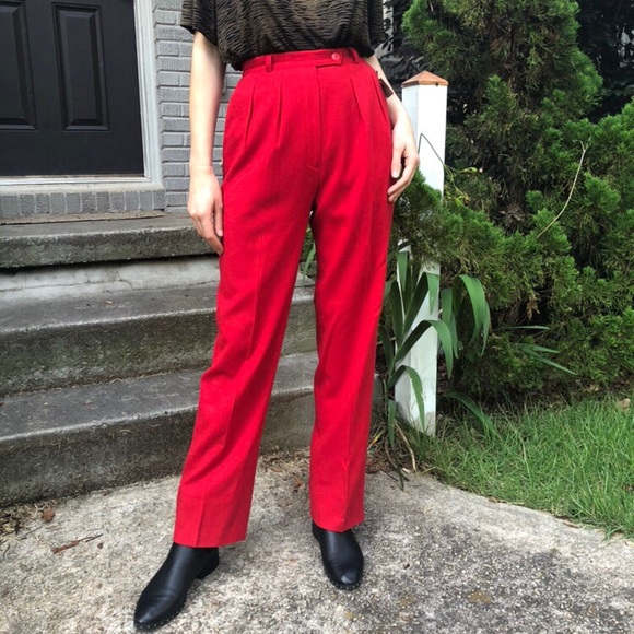 Pants \u0026 Jumpsuits | Vintage Red Wool 